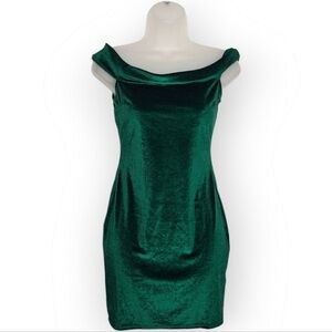 Urban Outfitters Green Velvet Bodycon Dress